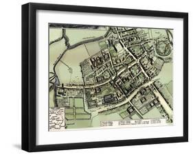 Hollar's plan of Oxford, c1643-Wenceslaus Hollar-Framed Giclee Print