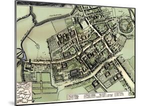 Hollar's plan of Oxford, c1643-Wenceslaus Hollar-Mounted Giclee Print