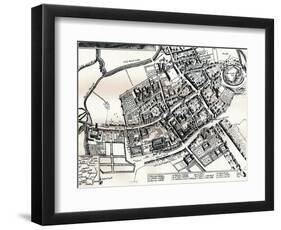 Hollars Plan of Oxford, C1643-Wenceslaus Hollar-Framed Premium Giclee Print
