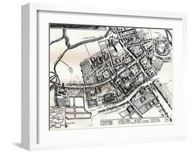 Hollars Plan of Oxford, C1643-Wenceslaus Hollar-Framed Giclee Print