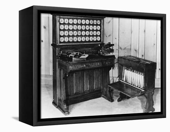 Hollerith Tabulator-null-Framed Stretched Canvas