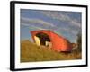 Holliwell Covered Bridge Spans Middle River, Built in 1880, Madison County, Iowa, Usa-Jamie & Judy Wild-Framed Photographic Print