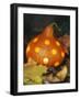 Hollowed Out Pumpkin with Holes and Light Inside-Alena Hrbkova-Framed Photographic Print