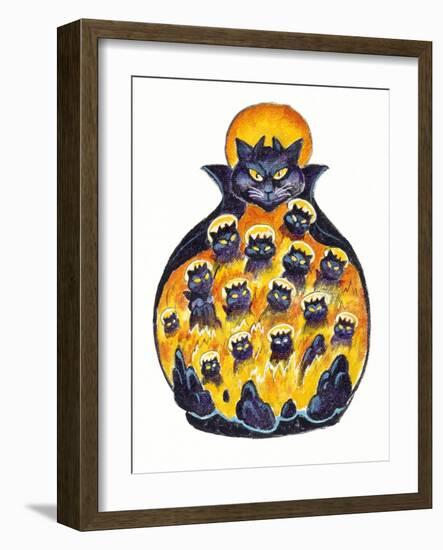 Holloween Cats-Bill Bell-Framed Giclee Print