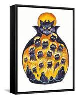 Holloween Cats-Bill Bell-Framed Stretched Canvas