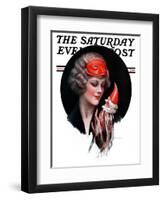 "Holloween Puppet," Saturday Evening Post Cover, October 31, 1925-Charles Sheldon-Framed Giclee Print