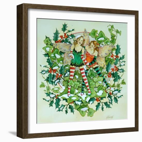 Holly and Ivy-Linda Ravenscroft-Framed Giclee Print