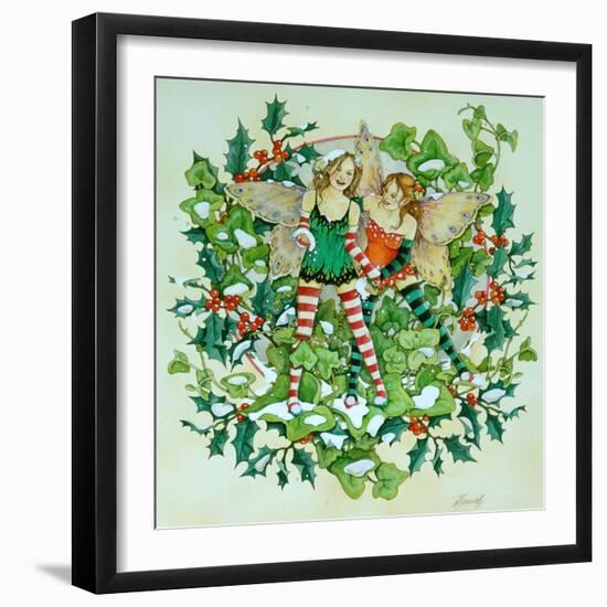 Holly and Ivy-Linda Ravenscroft-Framed Giclee Print