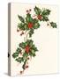 Holly Berry Border-null-Stretched Canvas