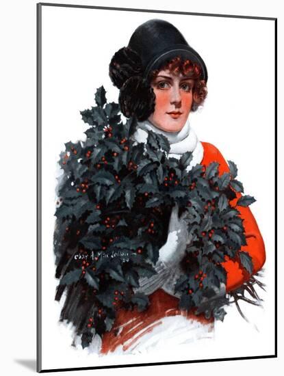 "Holly Bouquet,"December 13, 1924-Charles A. MacLellan-Mounted Giclee Print