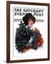 "Holly Bouquet," Saturday Evening Post Cover, December 13, 1924-Charles A. MacLellan-Framed Giclee Print