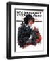 "Holly Bouquet," Saturday Evening Post Cover, December 13, 1924-Charles A. MacLellan-Framed Giclee Print