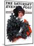 "Holly Bouquet," Saturday Evening Post Cover, December 13, 1924-Charles A. MacLellan-Mounted Giclee Print