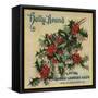 Holly Brand - Covina, California - Citrus Crate Label-Lantern Press-Framed Stretched Canvas