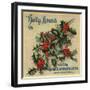 Holly Brand - Covina, California - Citrus Crate Label-Lantern Press-Framed Art Print