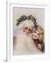 Holly Crowned Father Christmas and Child-null-Framed Giclee Print