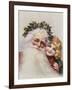 Holly Crowned Father Christmas and Child-null-Framed Giclee Print