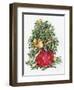 Holly Holiday Bouquet-Kathleen Parr McKenna-Framed Art Print