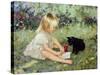 Holly in the Garden with Suki-Paul Gribble-Stretched Canvas