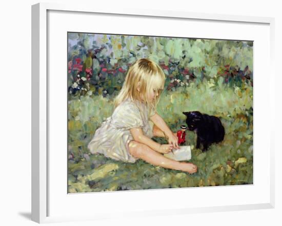 Holly in the Garden with Suki-Paul Gribble-Framed Giclee Print