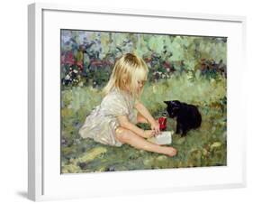 Holly in the Garden with Suki-Paul Gribble-Framed Giclee Print