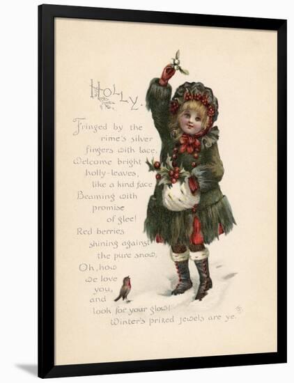 Holly, 'Language of Flowers'-null-Framed Art Print