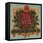 Holly Wreath Brand - Lindsay, California - Citrus Crate Label-Lantern Press-Framed Stretched Canvas