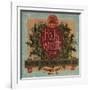 Holly Wreath Brand - Lindsay, California - Citrus Crate Label-Lantern Press-Framed Art Print