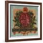 Holly Wreath Brand - Lindsay, California - Citrus Crate Label-Lantern Press-Framed Art Print