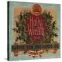 Holly Wreath Brand - Lindsay, California - Citrus Crate Label-Lantern Press-Stretched Canvas
