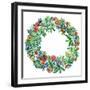Holly Wreath-Lauren Wan-Framed Giclee Print