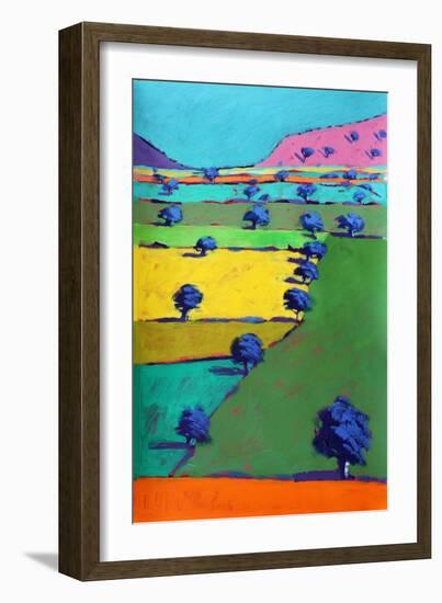Hollybush, 2021 (acrylic on paper)-Paul Powis-Framed Giclee Print