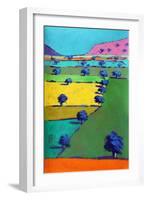 Hollybush, 2021 (acrylic on paper)-Paul Powis-Framed Giclee Print