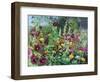 Hollyhock Garden, 2021 (oil on canvas)-Sylvia Paul-Framed Giclee Print