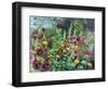 Hollyhock Garden, 2021 (oil on canvas)-Sylvia Paul-Framed Giclee Print