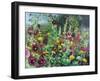 Hollyhock Garden, 2021 (oil on canvas)-Sylvia Paul-Framed Giclee Print