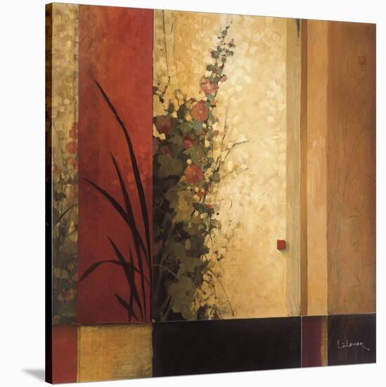 Hollyhock Garden-Don Li-Leger-Stretched Canvas