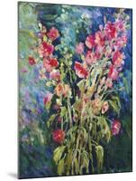 Hollyhock Summer-Malva-Mounted Giclee Print