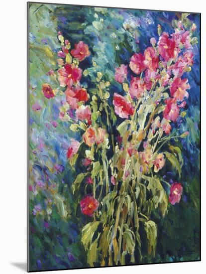 Hollyhock Summer-Malva-Mounted Giclee Print