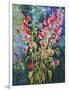 Hollyhock Summer-Malva-Framed Giclee Print