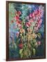 Hollyhock Summer-Malva-Framed Giclee Print