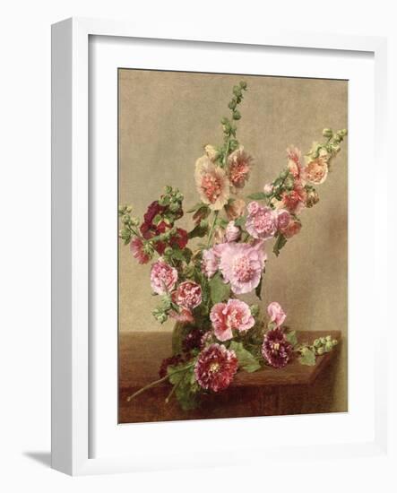 Hollyhocks, 1889-Henri Fantin-Latour-Framed Giclee Print