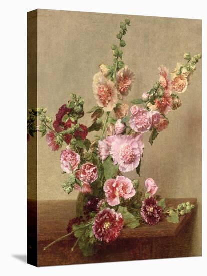 Hollyhocks, 1889-Henri Fantin-Latour-Stretched Canvas