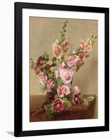 Hollyhocks, 1889-Henri Fantin-Latour-Framed Giclee Print