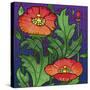 Hollyhocks 316-Howie Green-Stretched Canvas