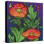 Hollyhocks 316-Howie Green-Stretched Canvas