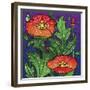 Hollyhocks 316-Howie Green-Framed Giclee Print