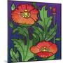 Hollyhocks 316-Howie Green-Mounted Giclee Print