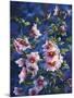 Hollyhocks and Hummingbirds-Jeff Tift-Mounted Giclee Print