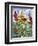 Hollyhocks and Sunflowers, 2005-Christopher Ryland-Framed Premium Giclee Print